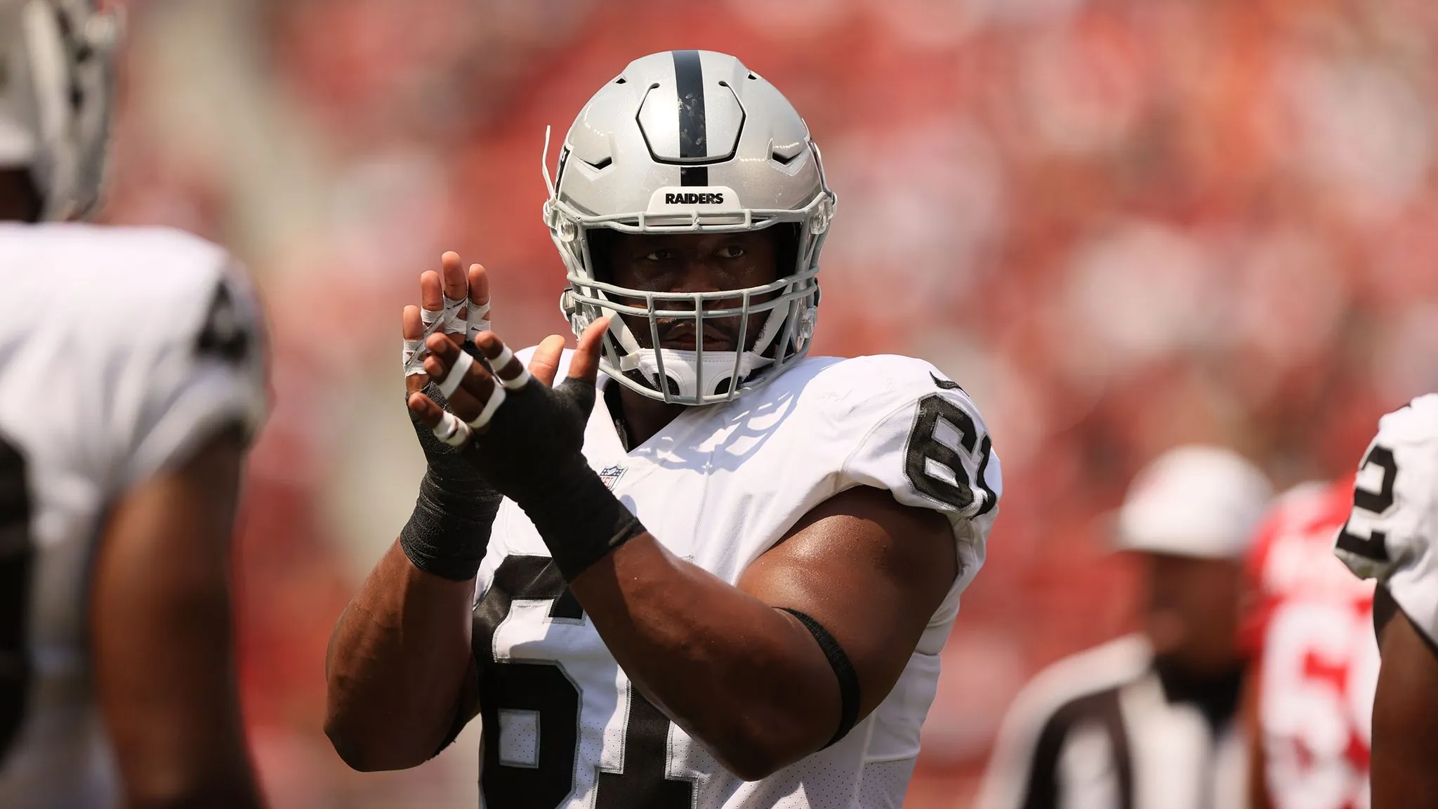 Raiders lose Gerald McCoy and Denzelle Good for the season Image