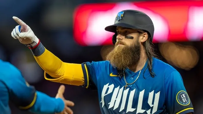 Brandon Marsh leads Phillies in significant National League victory Image