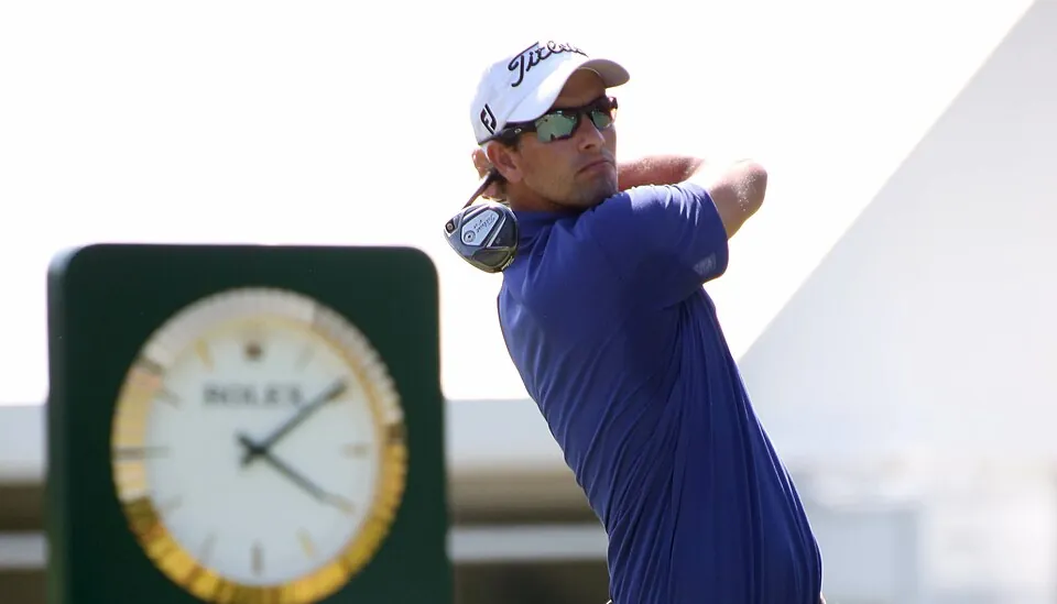 Adam Scott becomes the second men’s golfer to compete in 100 straight majors Image