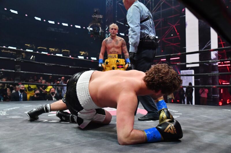 YouTuber Jake Paul with a first round knockout over Ben Askren