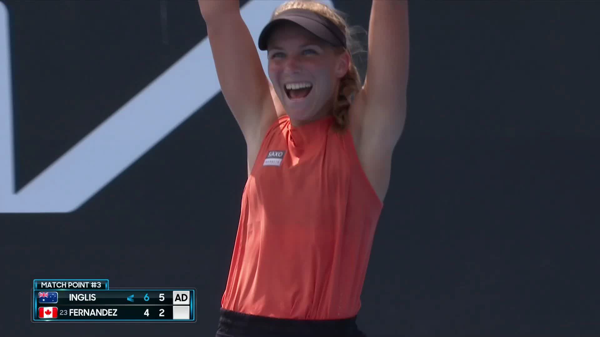 Maddison Inglis pulls off an impressive first round win at 2022 Australian Open