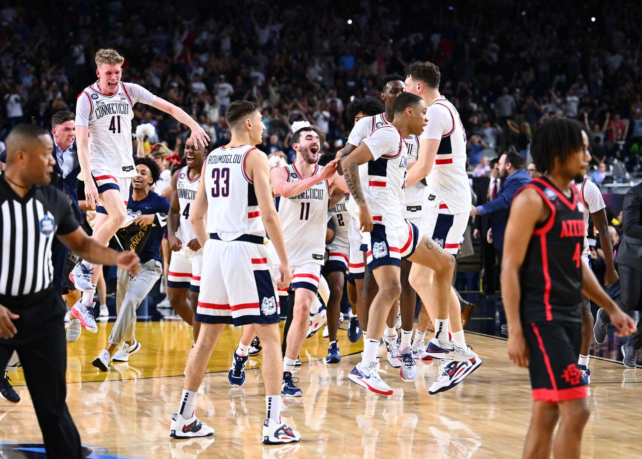 UConn hold off late San Diego St. surge to claim fifth national title