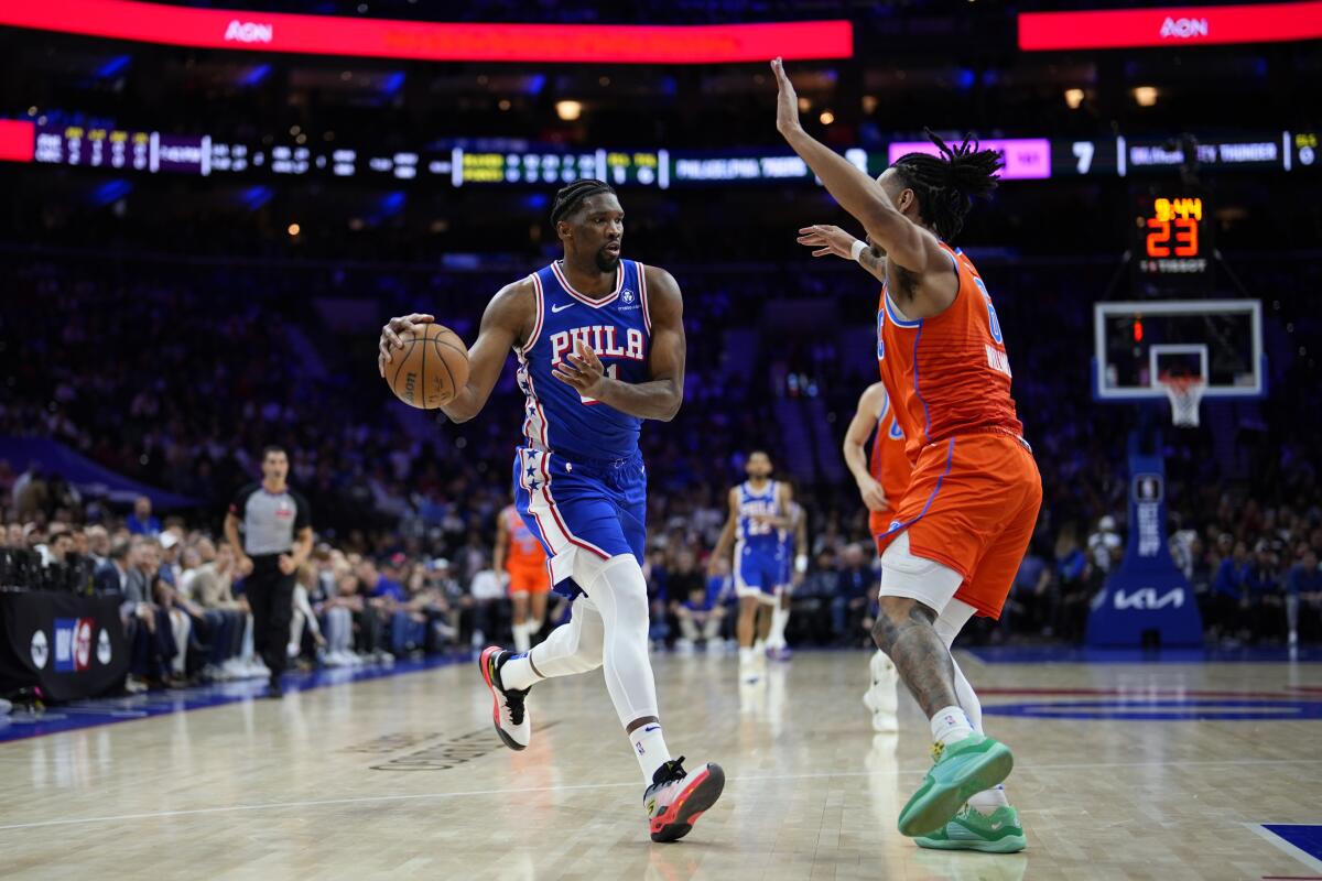 Embiid drops 24 in return, 76ers take down Thunder