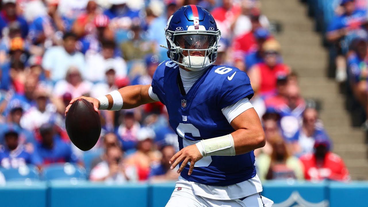 Giants to start Jaxson Dart over Russell Wilson at quarterback Sunday